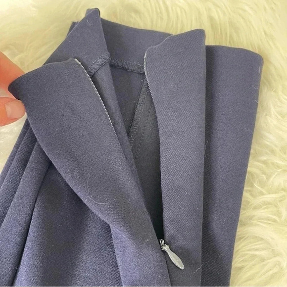 Abby Glass Navy GREGG SKINNY ANKLE PANT NAVY PONTE Zipper Ankle Size 10 - Picture 4 of 9